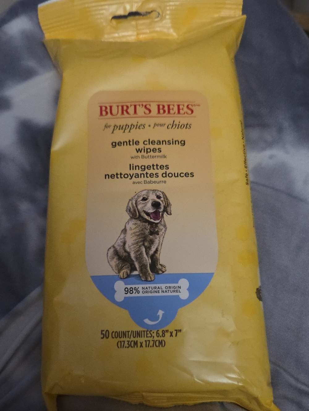 Burt's Bees Yellow Puppy Gentle Cleansing Wipes NWOT